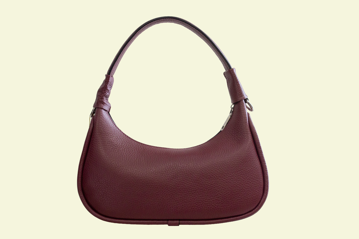 Sac à main MICHELLE cuir italien bordeaux vue arrière