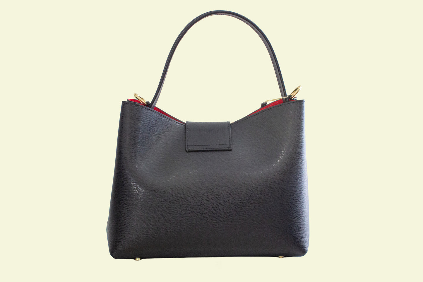 Sac Clio noir cuir italien vue arrière