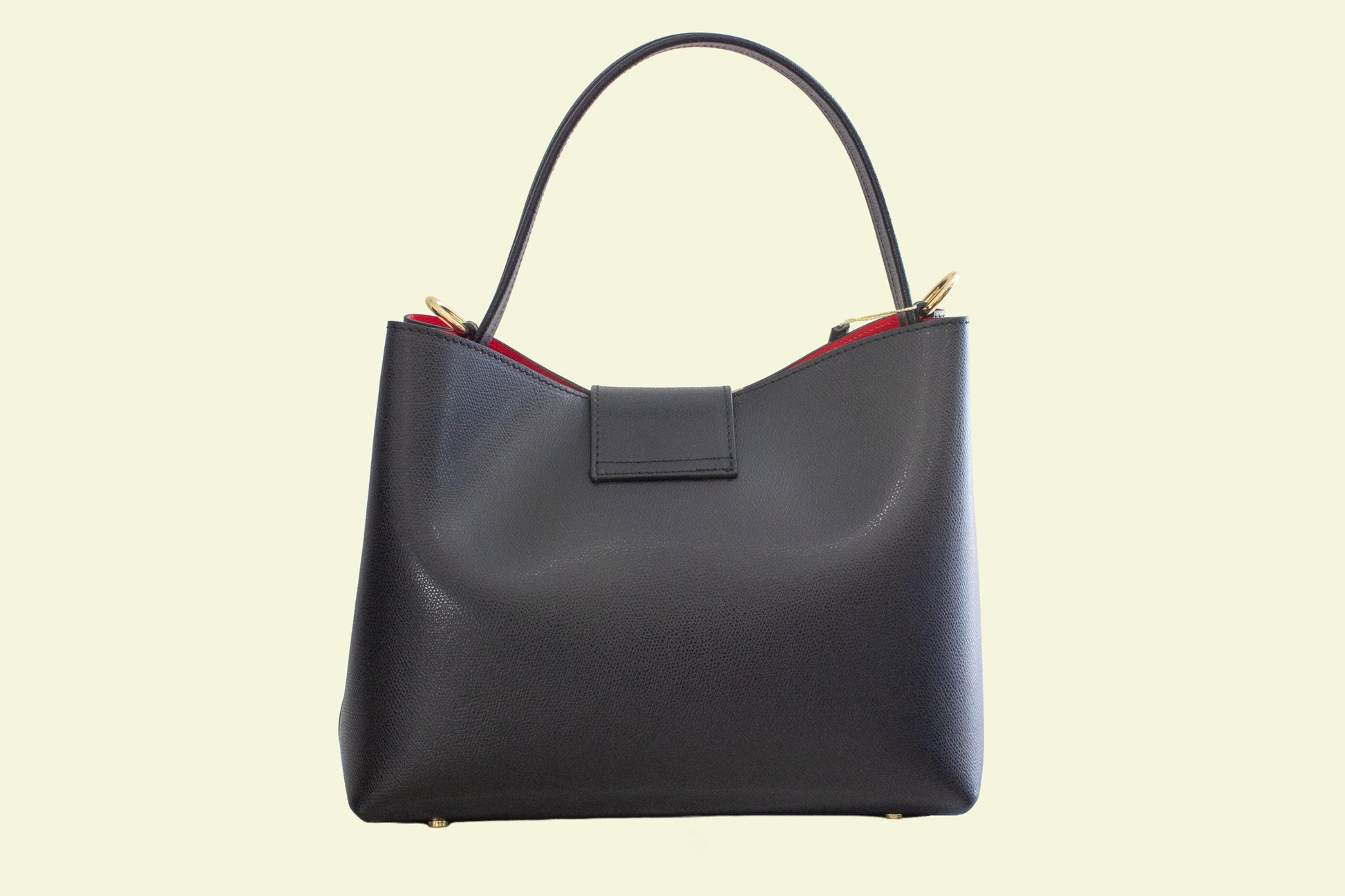 Sac Clio noir cuir italien vue arrière