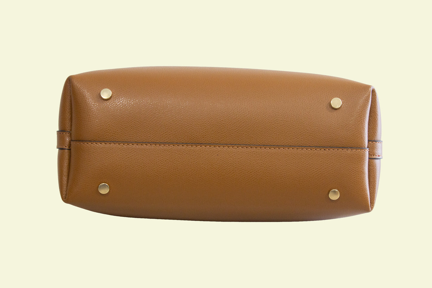 Sac Clio cognac cuir italien vue de dessous