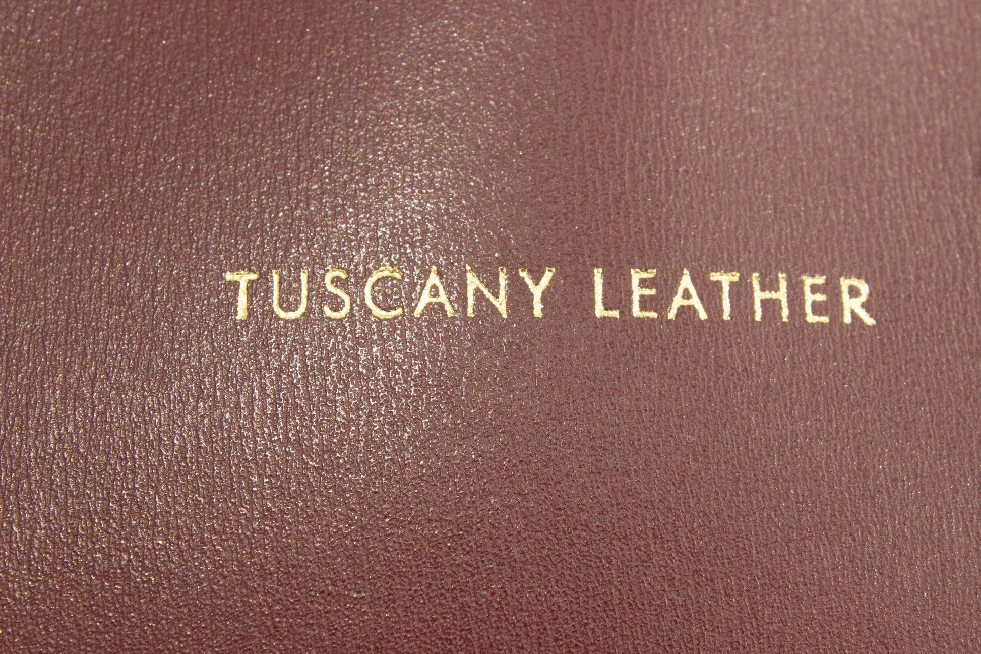 Sac Shopper TL BAG détail logo TL sur cuir bordeaux