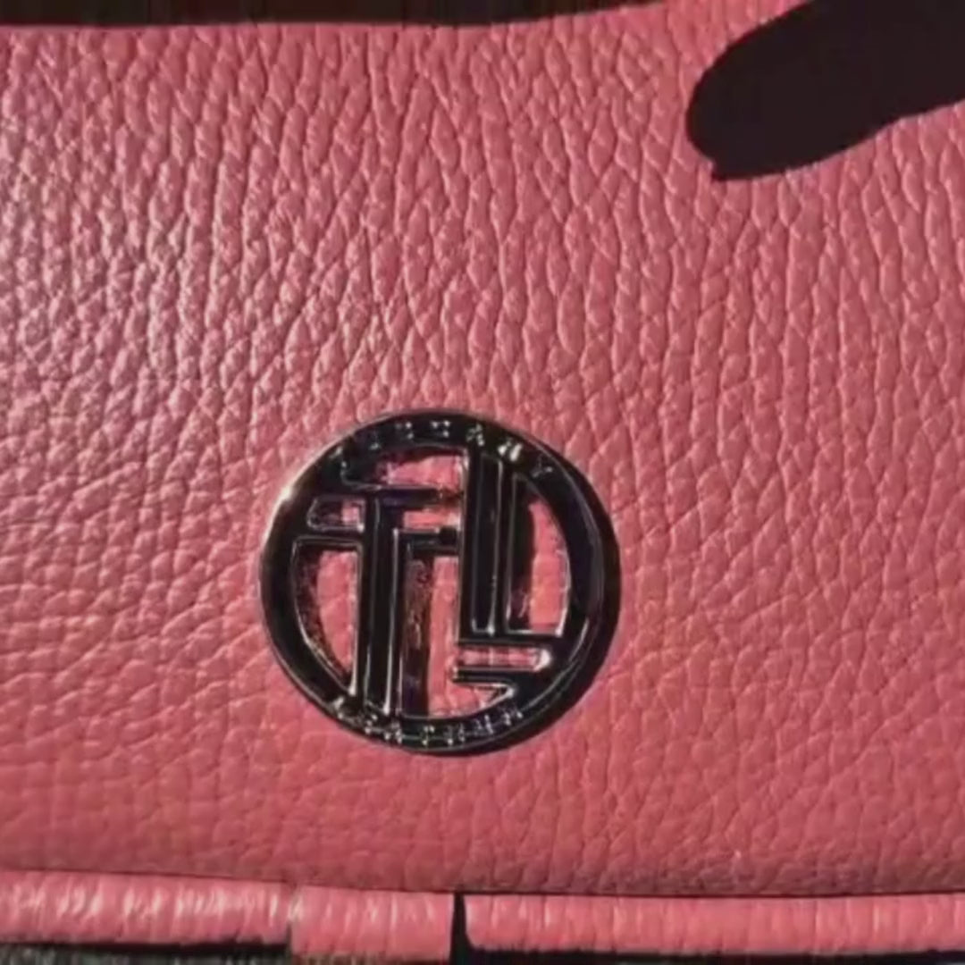 Sac à main MICHELLE bordeaux cuir italien vidéo