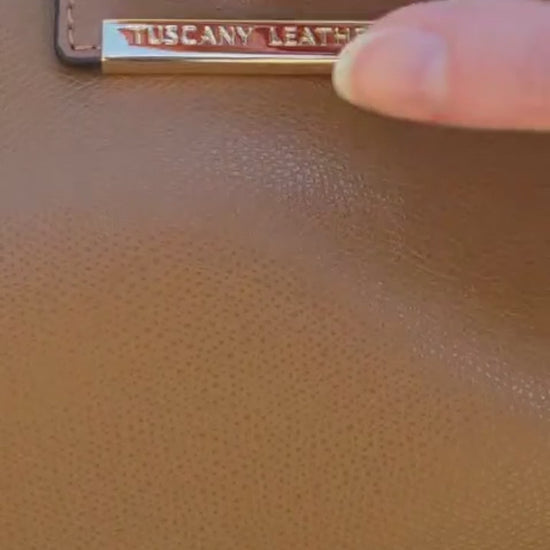 Sac clio cognac cuir italien vidéo