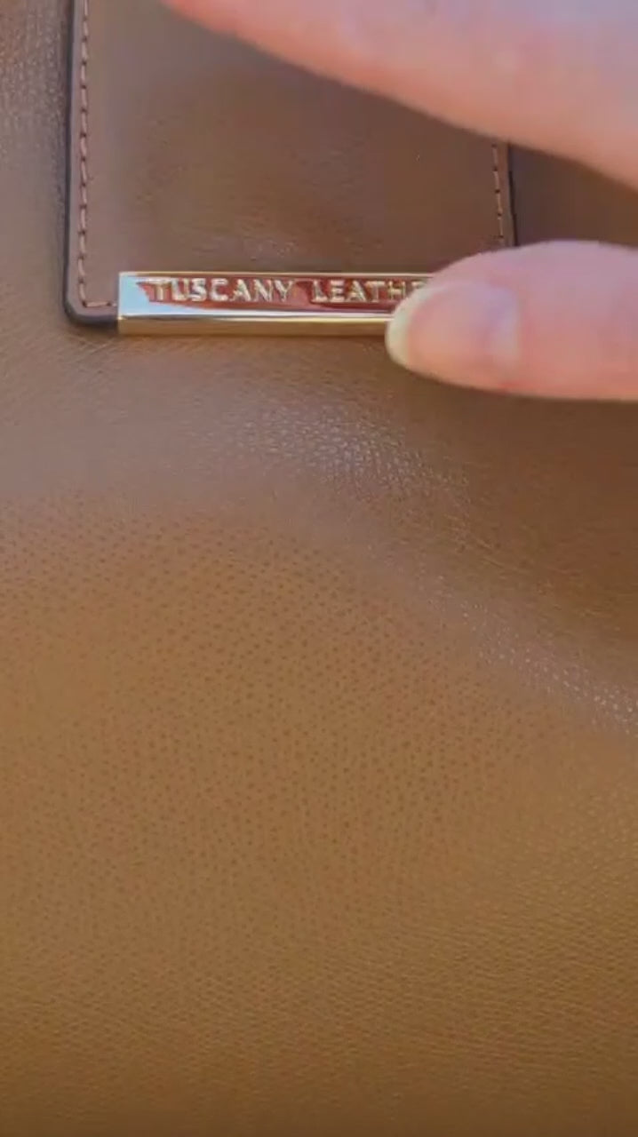 Sac clio cognac cuir italien vidéo