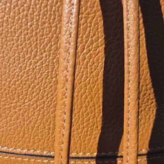  Sac seau TL BAG cognac en cuir italien  vidéo