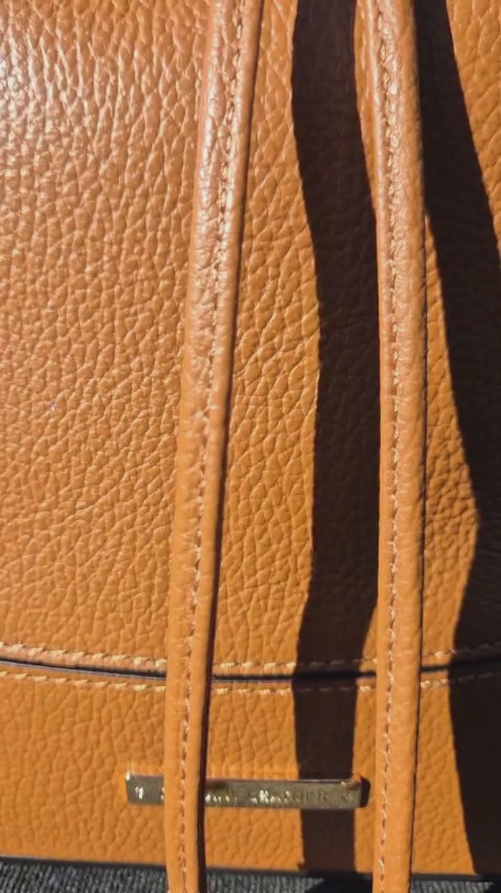  Sac seau TL BAG cognac en cuir italien  vidéo