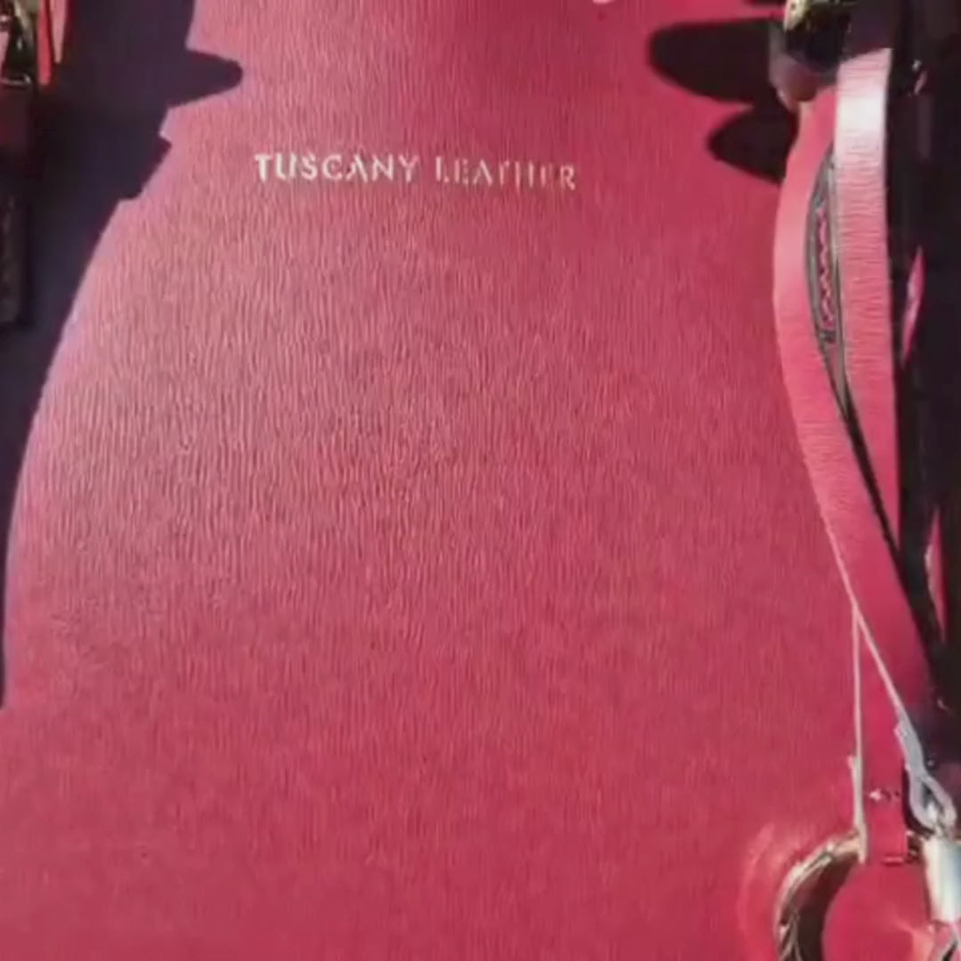 Sac Shopper TL BAG bordeaux en cuir italien vidéo